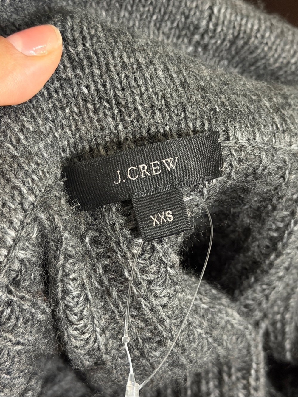 J. Crew XXS Gray Wool Alpaca Blend Open Front Knit Cardigan Sweater - Picture 5 of 9